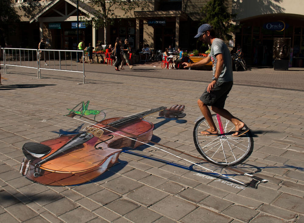 3d street painting "Violin"