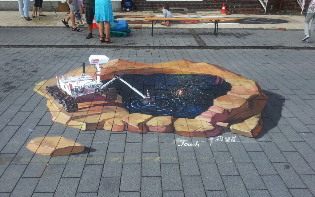 "Touch" - 3d street painting in Germany, Sögel