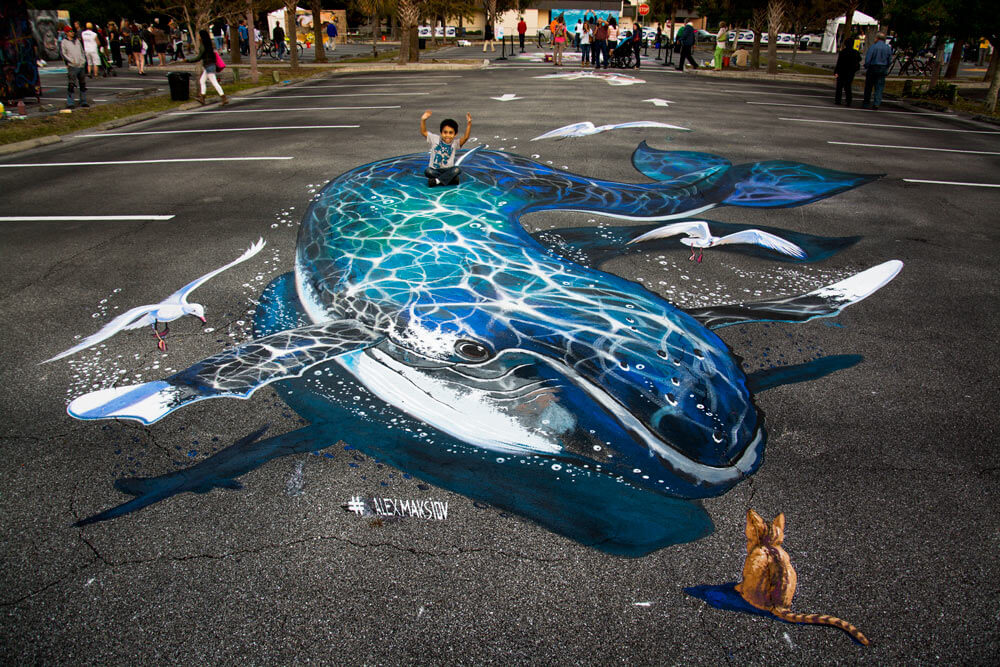 "Whale" Street Art Festival in Sarasota, USA