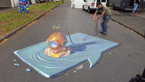 3d street painting "Inflate" for festival in Nordhorn, Germany