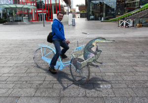 3d street painting "Cycling in Dutch style"