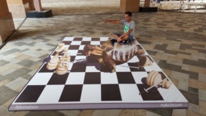 3d street painting “Checkmate!”