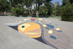 New 3d street painting "Packman"