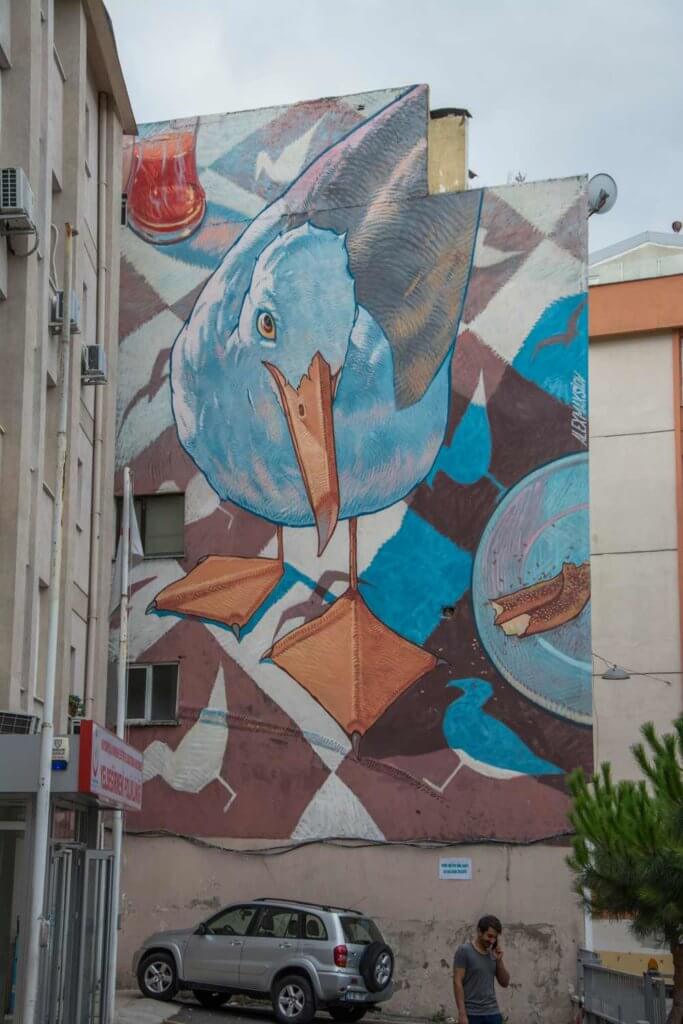 mural "Turkish tea" in Kadıköy