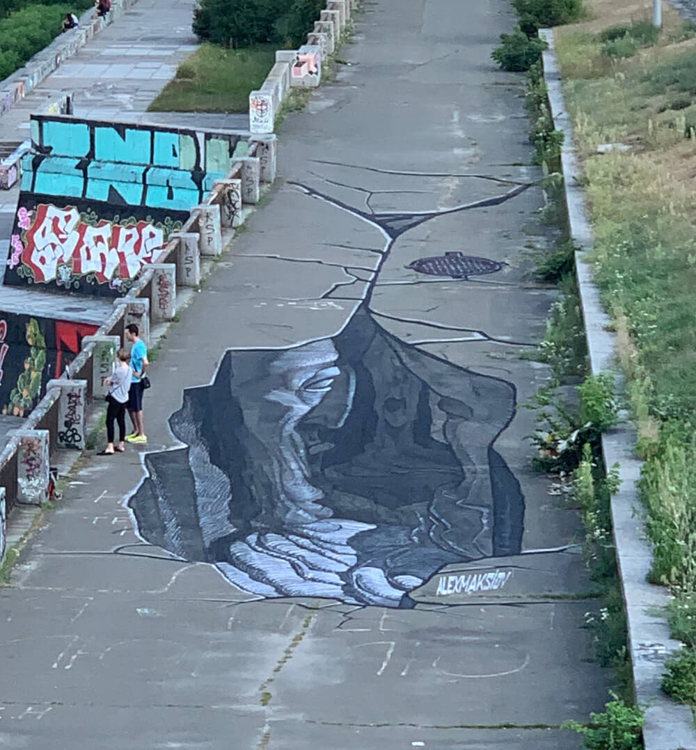 3d street painting "Trinity"